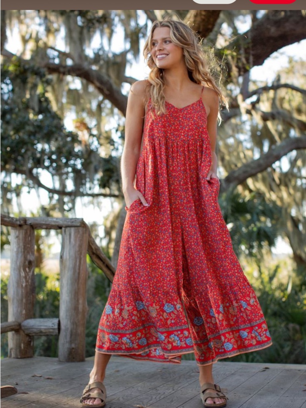 Natural Life Jamie Ditzy Floral Jumpsuit